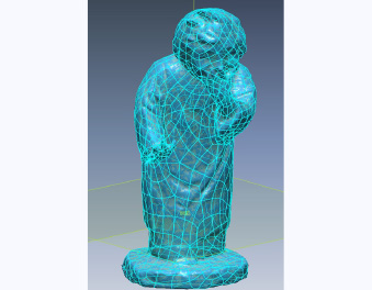 Generation of scan data/preparation of 3D CAD