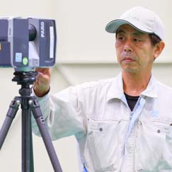 オペレーターが測定機を持参し測定。必要なデータをご提供。